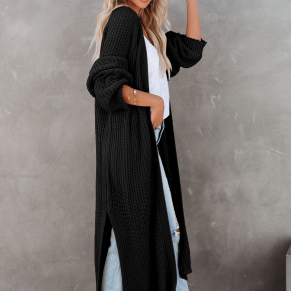 Black Cardigan Sweater - Picture 3 of 6